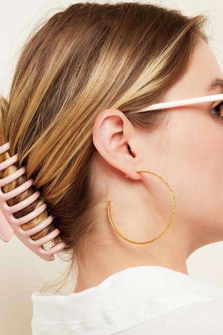 Grande pince à cheveux finition brillante Beige Plastique 2