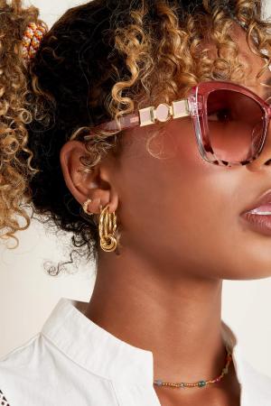 Les Grosses Lunettes De Soleil Scintillent Noir Pc One Size h5 Image3