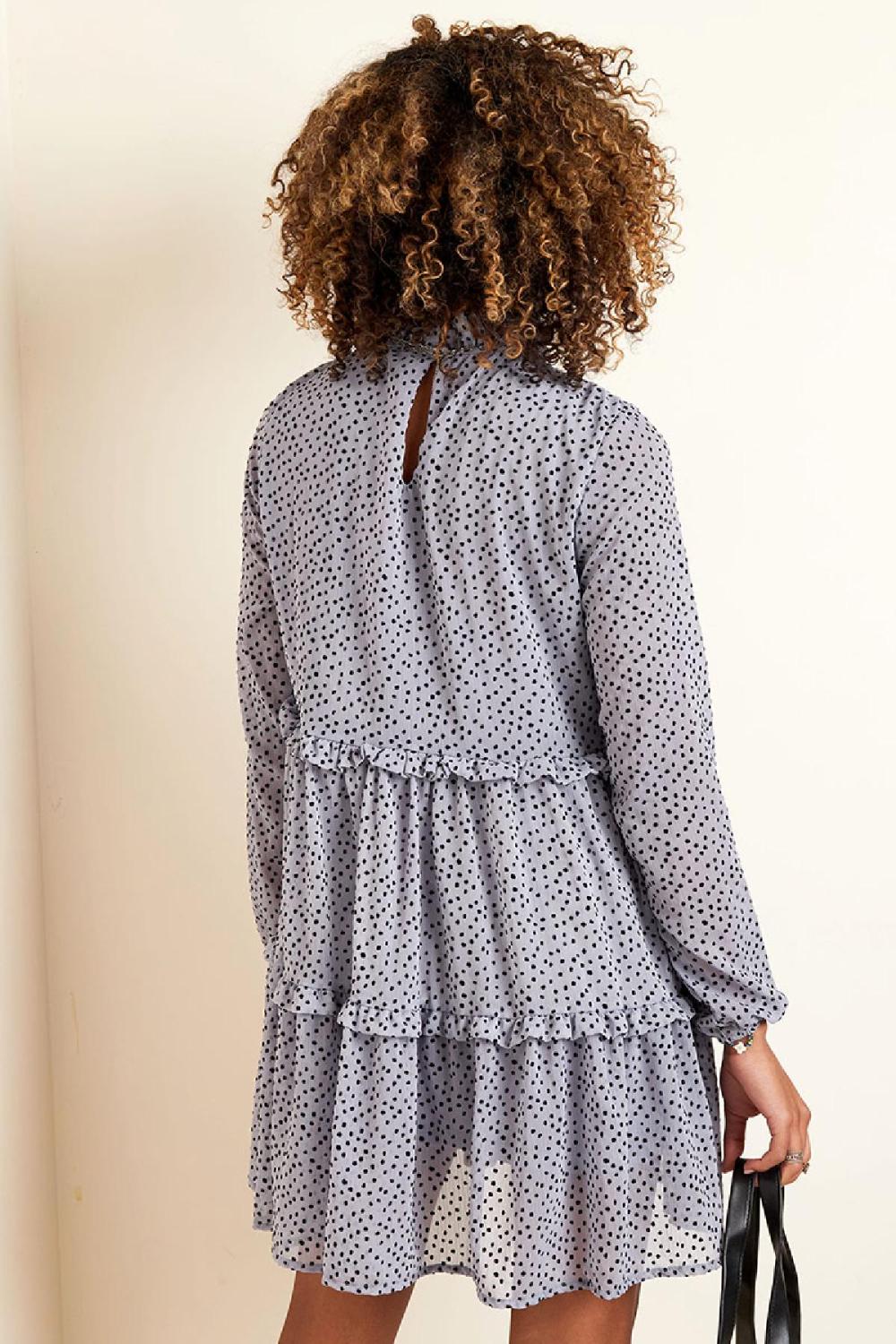 Robe Mi-Longue Femme En Polyester À Volants Superposés Image8