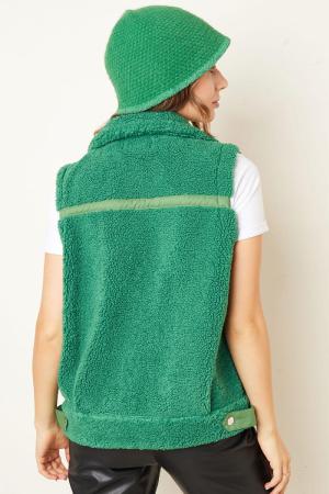 Body Warmer En Peluche Vert S h5 Image9