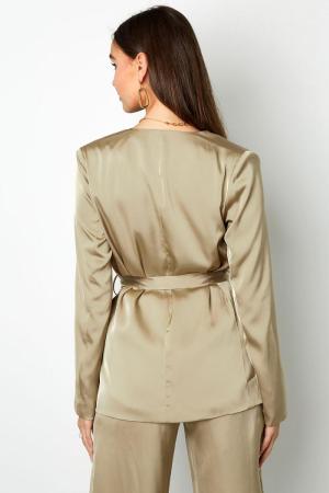 Blazer Tissu Brillant Avec Ruban Violet M h5 Image5