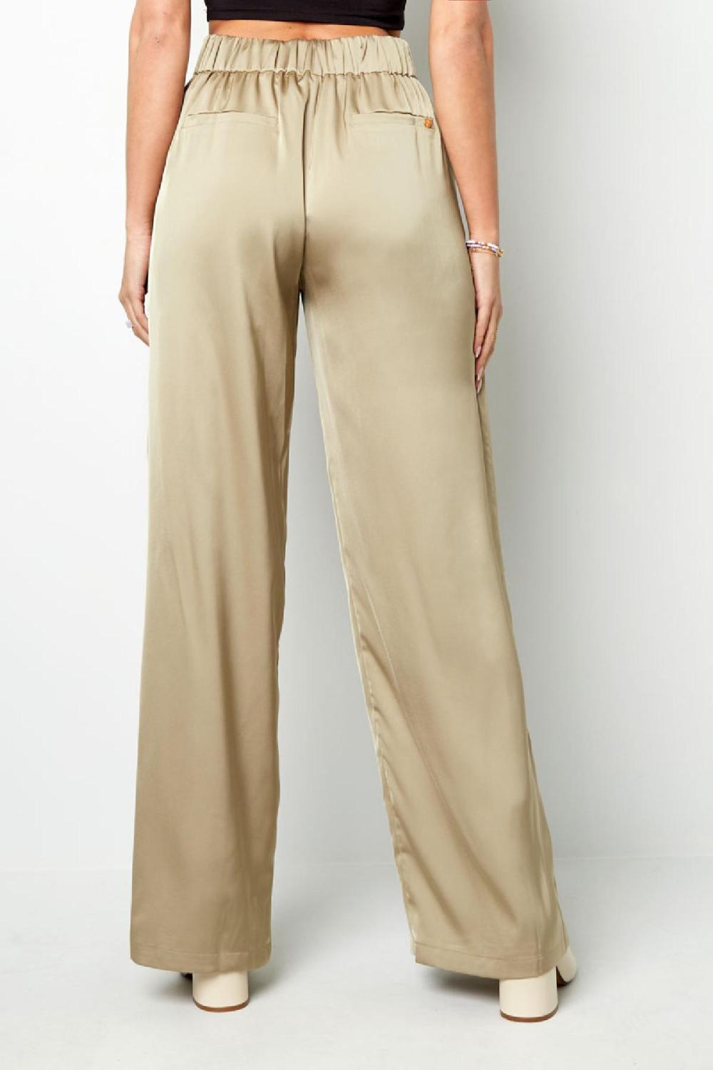 Pantalon Tissu Brillant Crème S h5Image7