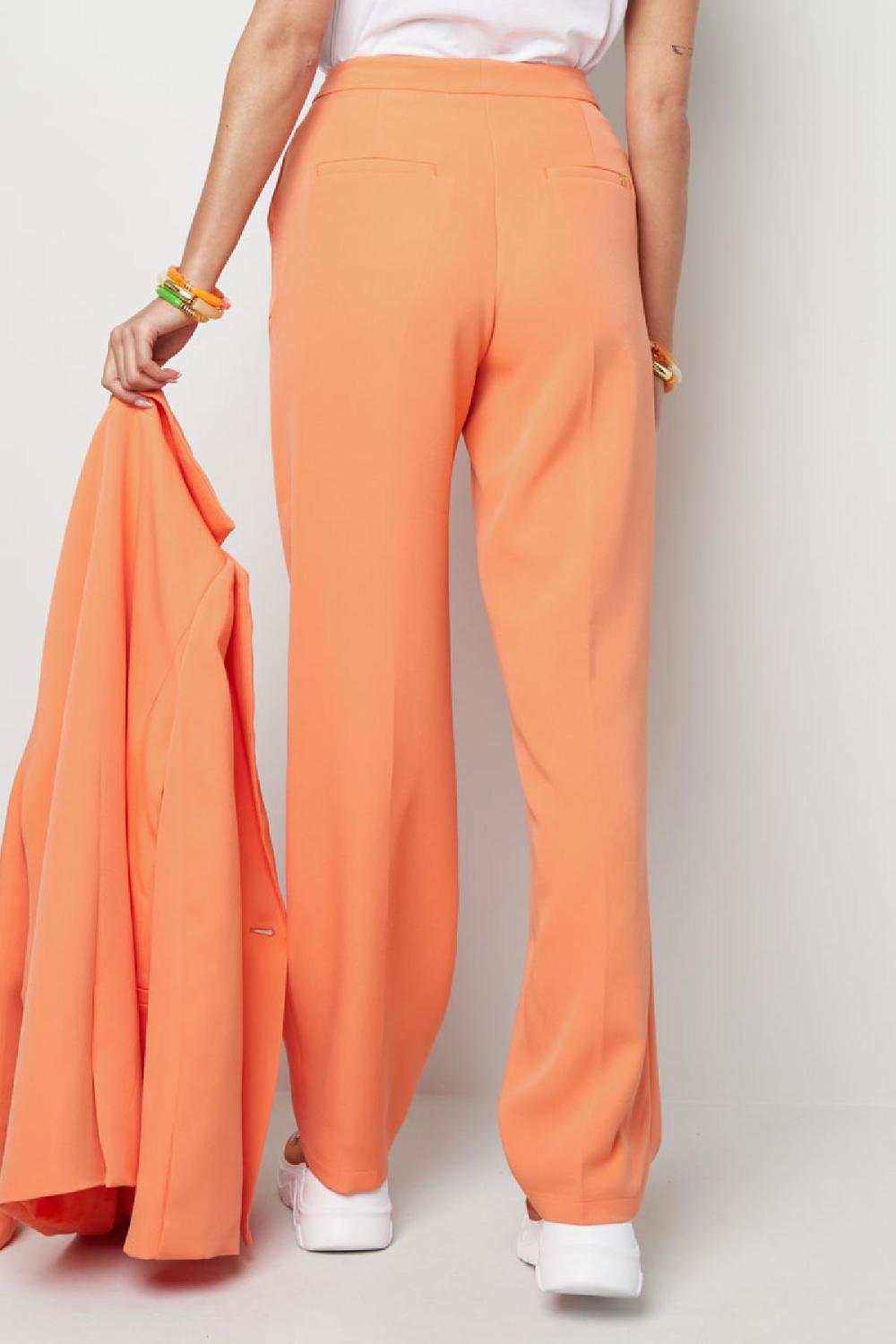 Pantalon Basique Uni Rose Saumon S h5Image7