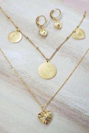 Necklace Locked In Love Couleur Or Acier Inoxydable h5 Image5