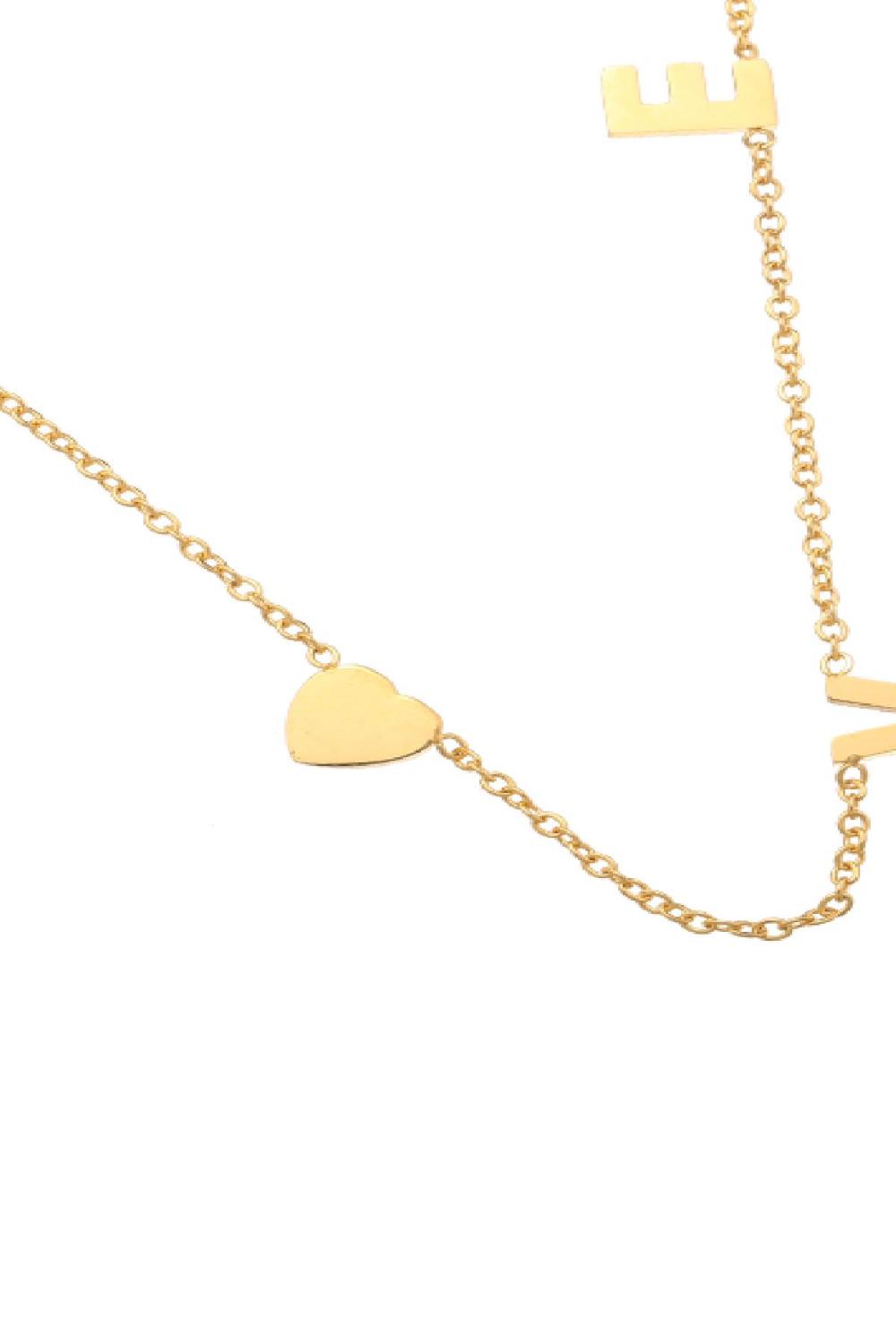 Collier Love Letters Couleur Or Acier Inoxydable Standard h5Image5